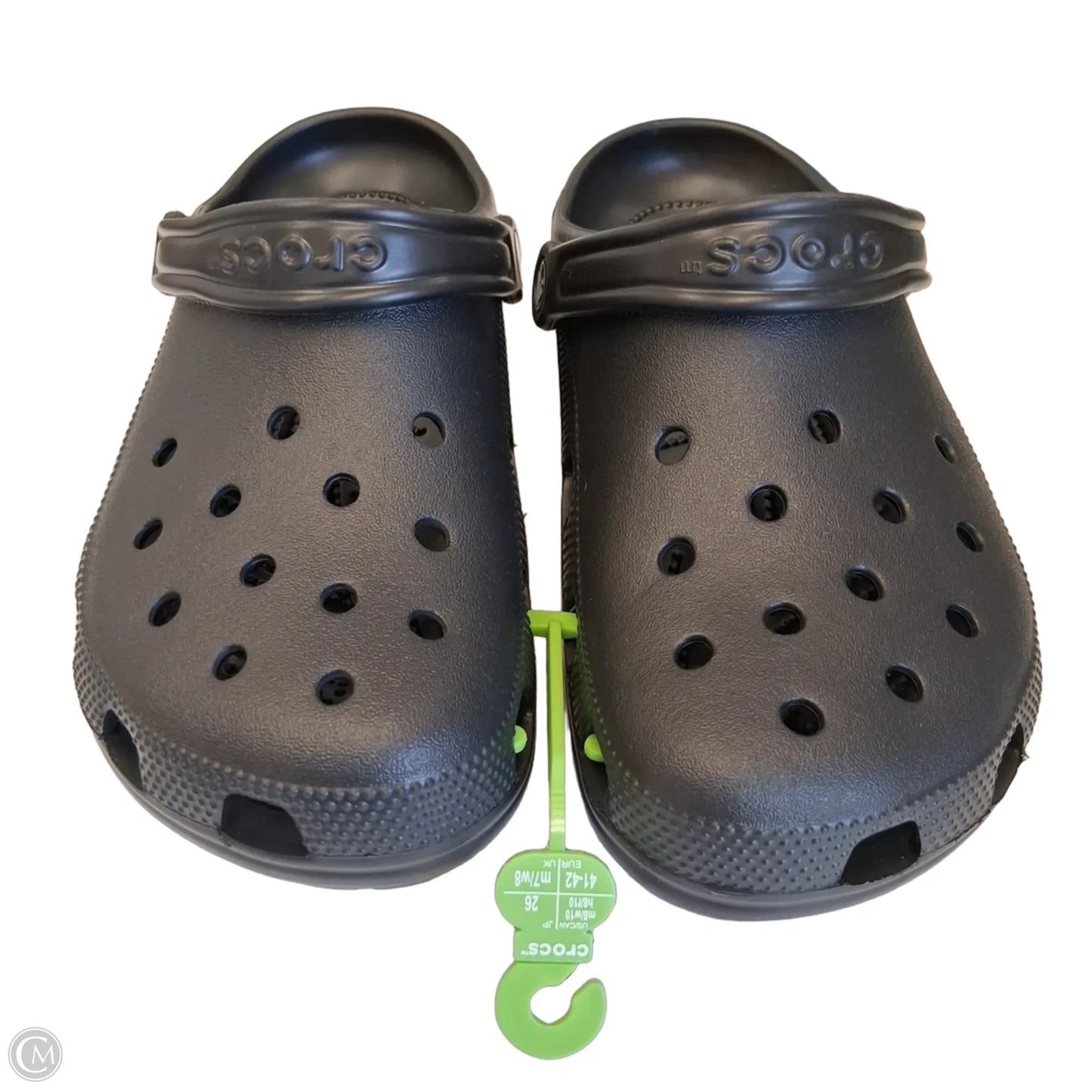 Shoes Flats By Crocs In Black, Size: 10