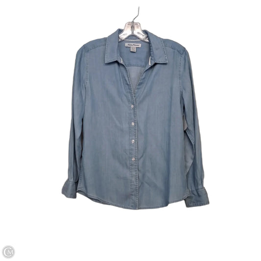 Top Long Sleeve By Tommy Bahama In Blue Denim, Size: Xs
