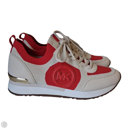 Shoes Designer By Michael Kors In Orange & White, Size: 9.5