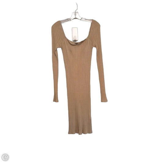 Dress Casual Midi By Banana Republic In Gold, Size: S