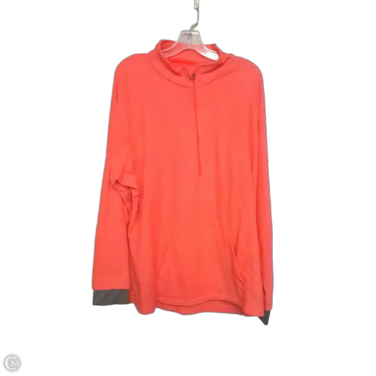 Athletic Top Long Sleeve Crewneck By Tek Gear In Orange, Size: 3x