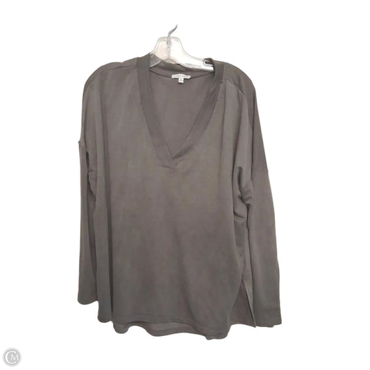 Top Long Sleeve Basic By White Birch In Grey, Size: Xl