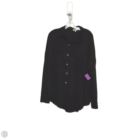 Top Long Sleeve Basic By White Birch In Black, Size: Xl