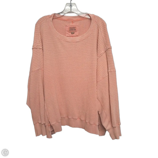 Top Long Sleeve By American Eagle In Peach, Size: Xl