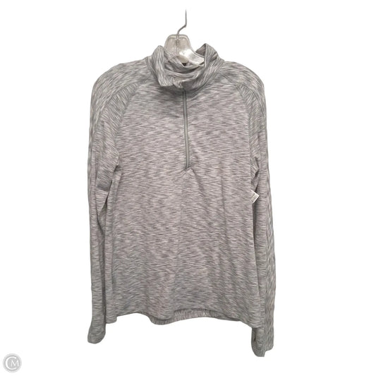 Athletic Jacket By Athleta In Grey & White, Size: Xl