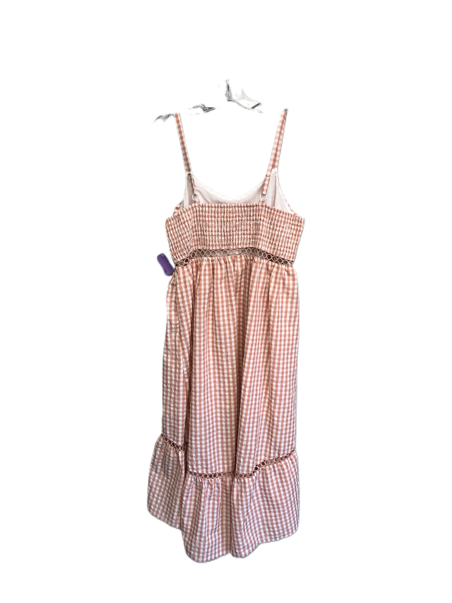 Peach Dress Casual Midi By White Birch, Size: L