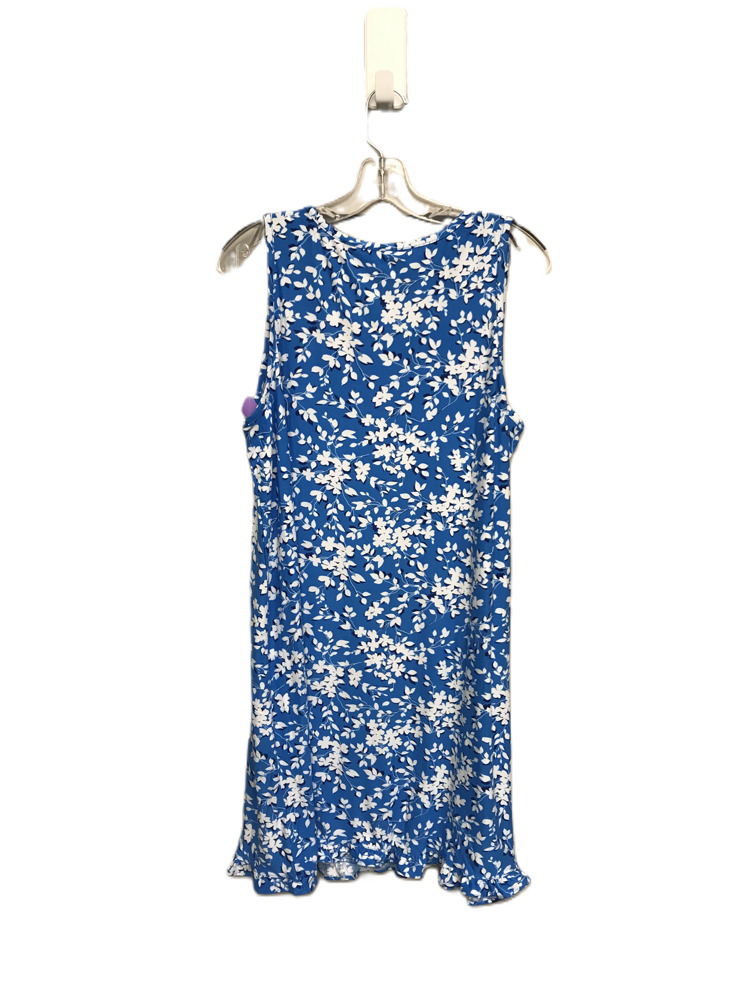 Blue & White Dress Casual Midi By Draper James, Size: L