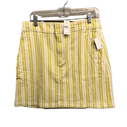 White & Yellow Skirt Mini & Short By Loft, Size: 8