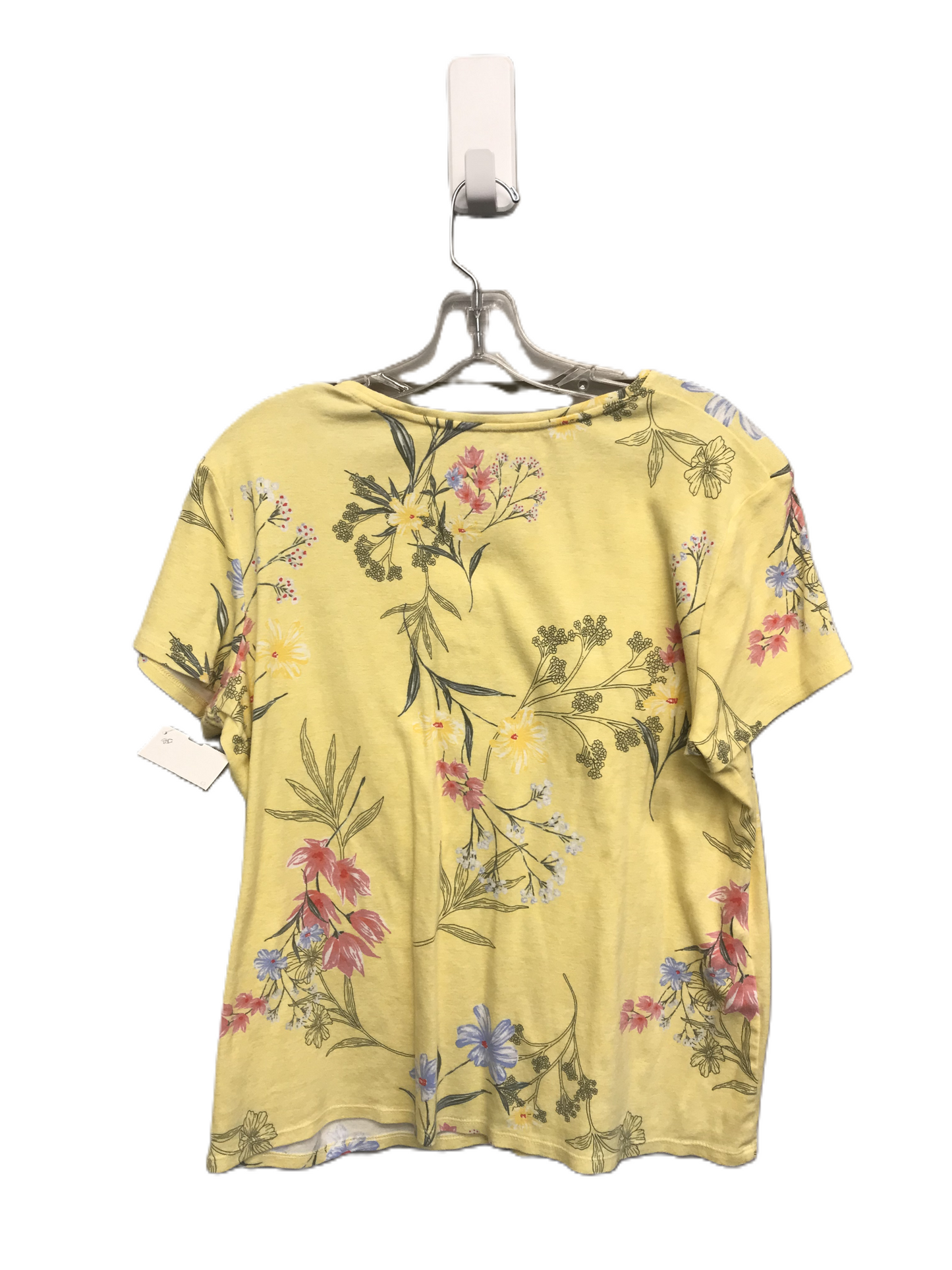 Yellow Top Short Sleeve Basic By Croft And Barrow, Size: L