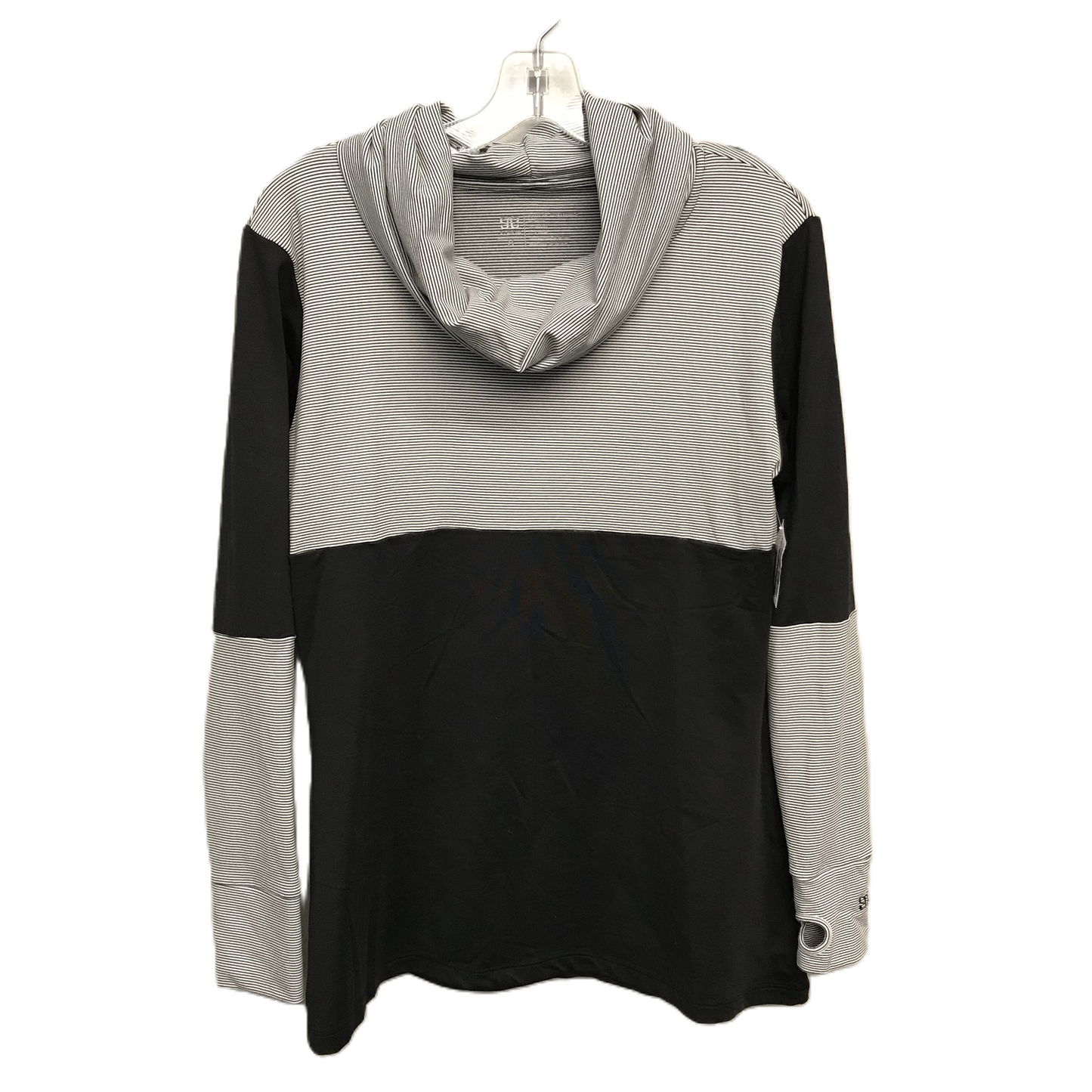 Black & White Athletic Top Long Sleeve Collar By Albion, Size: M