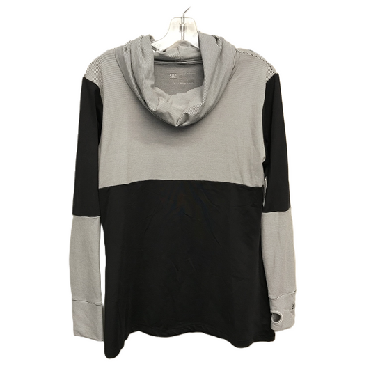 Black & White Athletic Top Long Sleeve Collar By Albion, Size: M