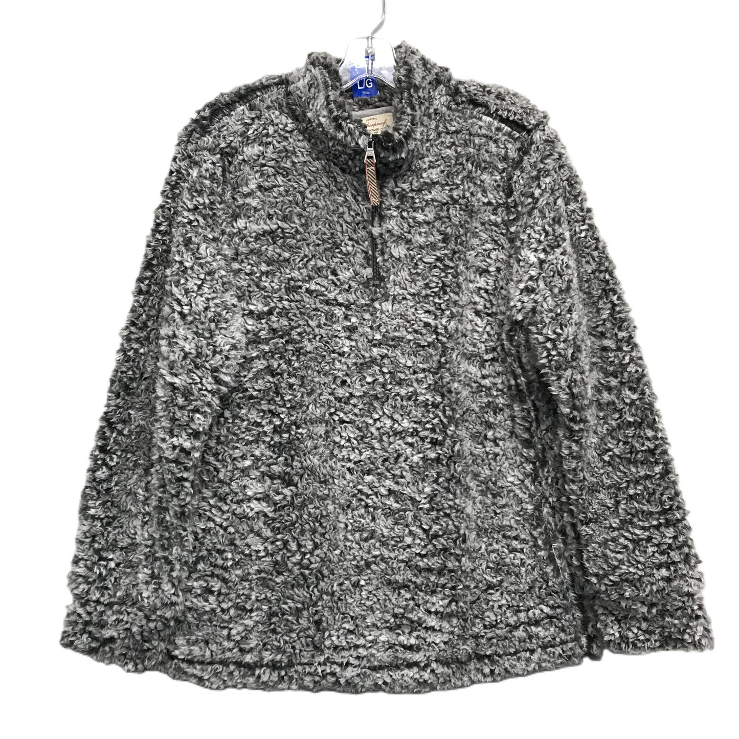 Jacket Faux Fur & Sherpa By Weatherproof In Grey, Size: L