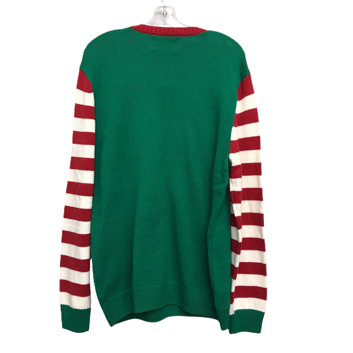 Sweater In Green & Red, Size: L