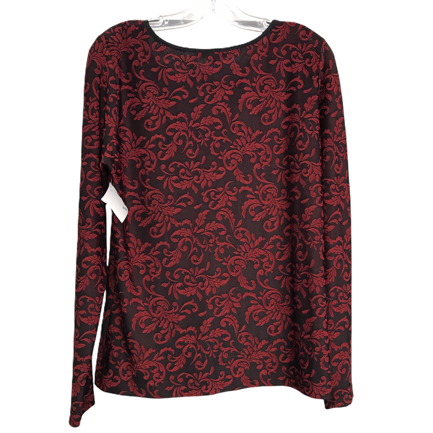 Top Long Sleeve By Karen Kane In Black & Red, Size: L