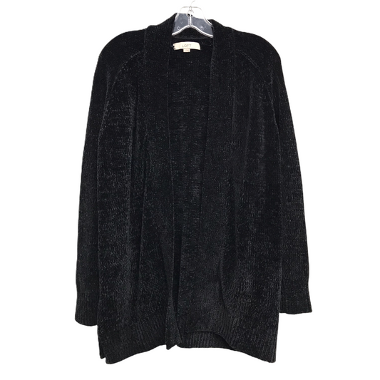 Sweater Cardigan By Loft In Black, Size: S