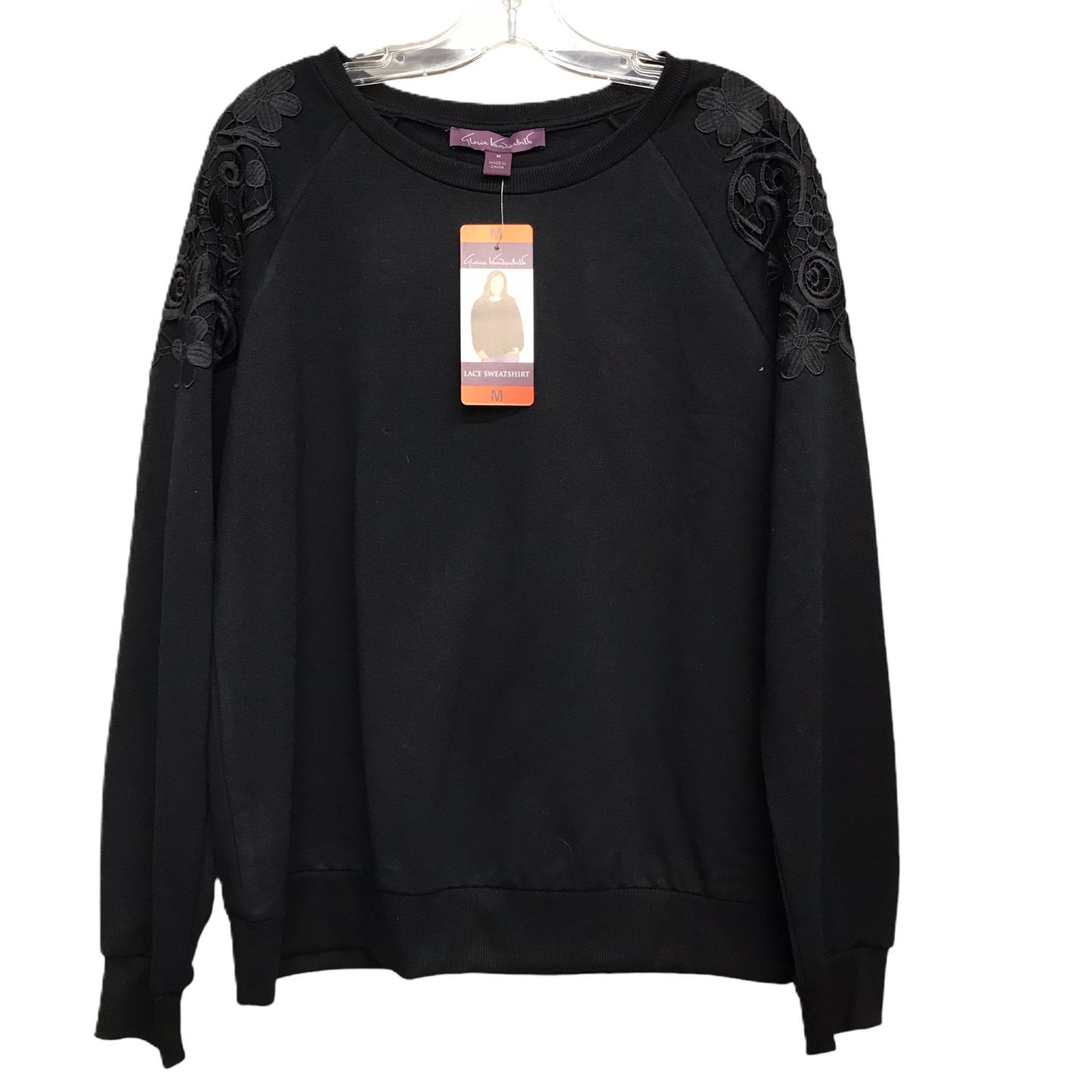 Top Long Sleeve By Gloria Vanderbilt In Black, Size: M