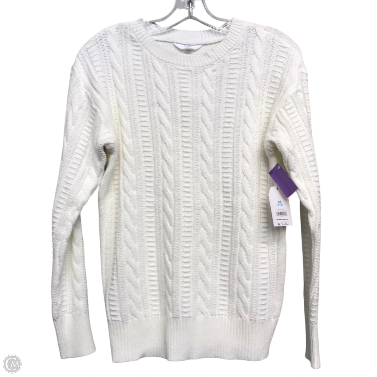 Sweater By Time And Tru In Cream, Size: Xs