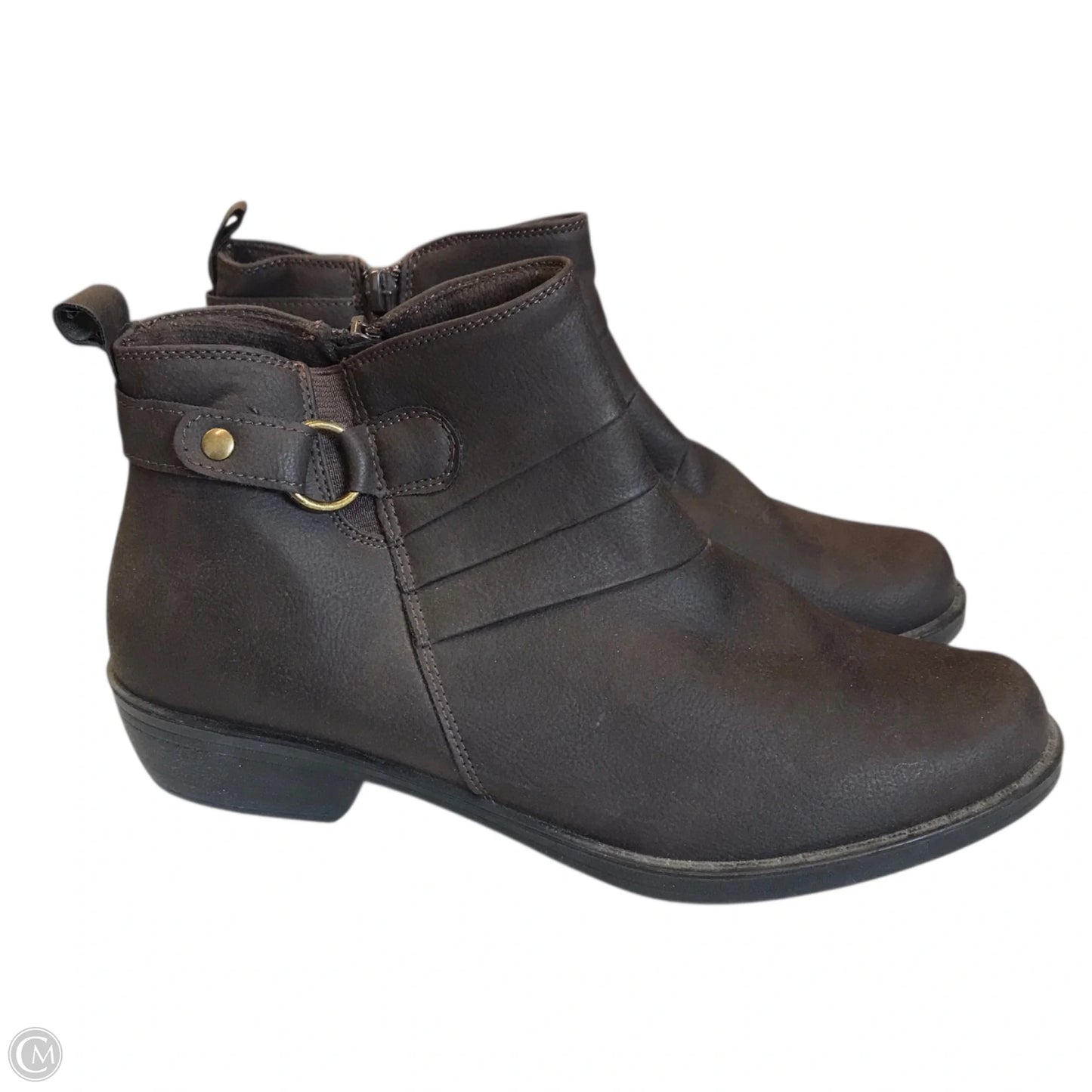 Boots Ankle Flats By Easy Street In Brown, Size: 7.5