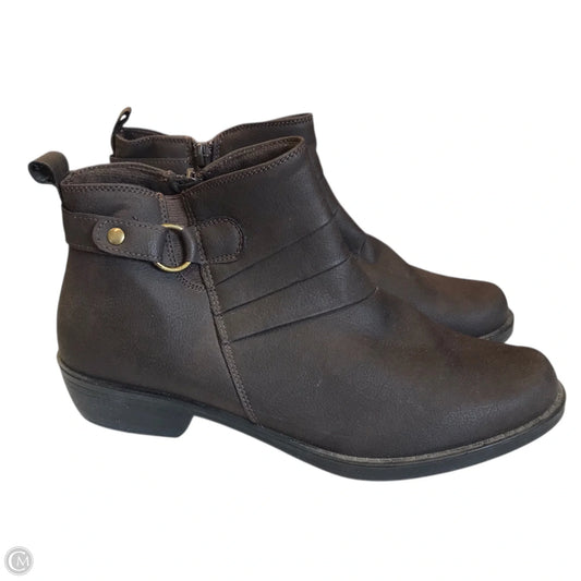 Boots Ankle Flats By Easy Street In Brown, Size: 7.5