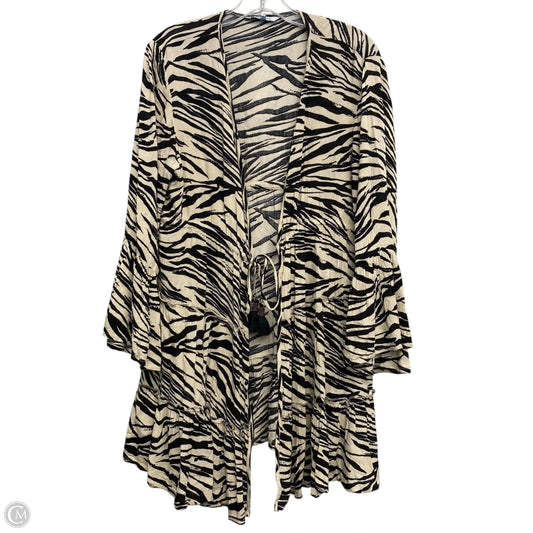 Swimwear Cover-up By Blue Island In Black & Cream, Size: M