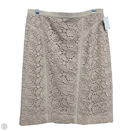 Skirt Midi By Ann Taylor In Tan, Size: 6