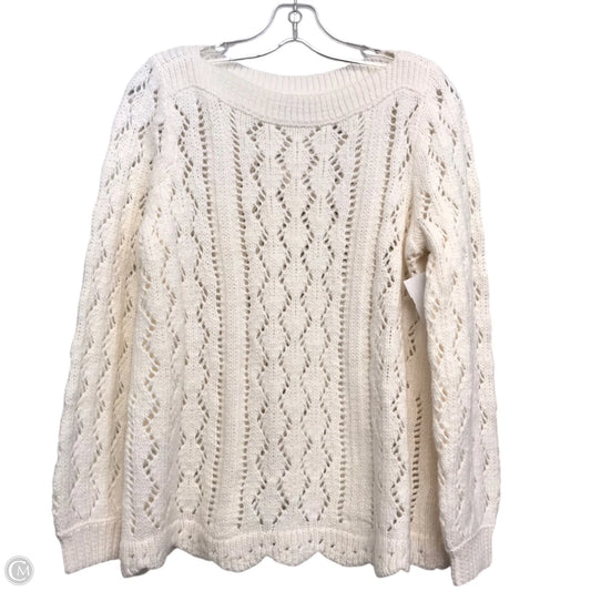 Sweater By Loft In White, Size: M