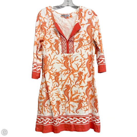 Dress Casual Short By Barbara Gerwit In Orange, Size: L