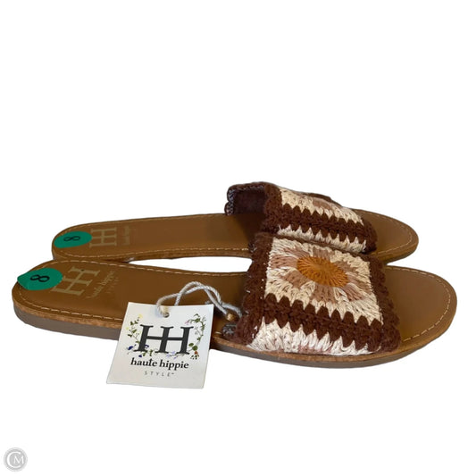 Sandals Flats By Haute Hippie In Brown, Size: 8