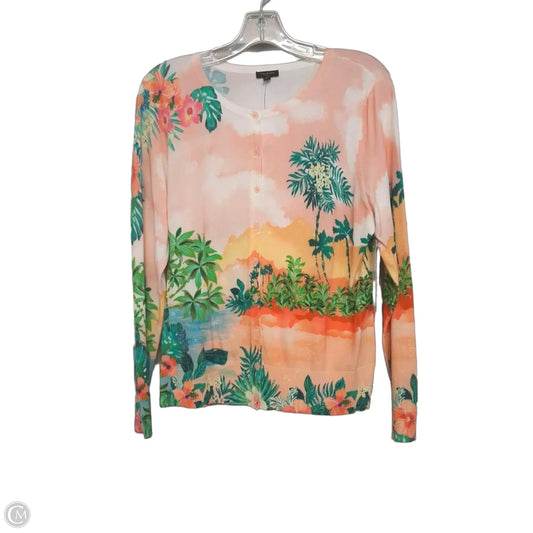 Sweater Cardigan By Talbots In Multi-colored, Size: Mp