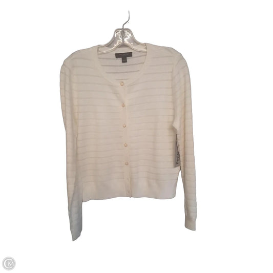 Sweater Cardigan By Ann Taylor In White, Size: Lp