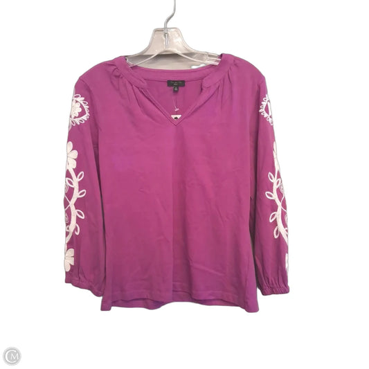 Top Long Sleeve By Talbots In Purple, Size: Sp
