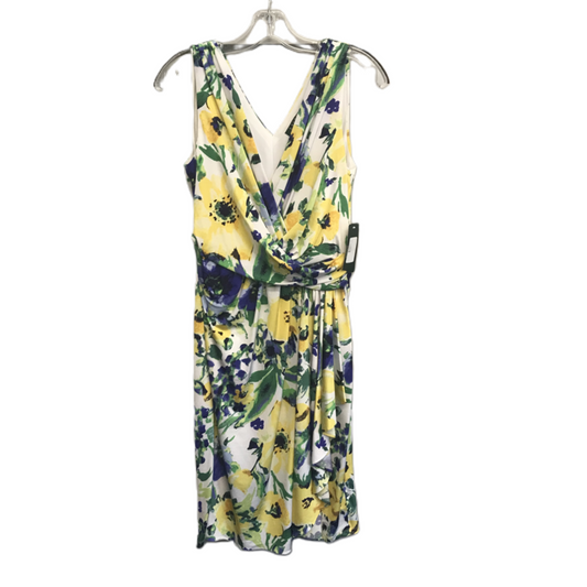 Floral Print Dress Work By Lauren By Ralph Lauren, Size: L