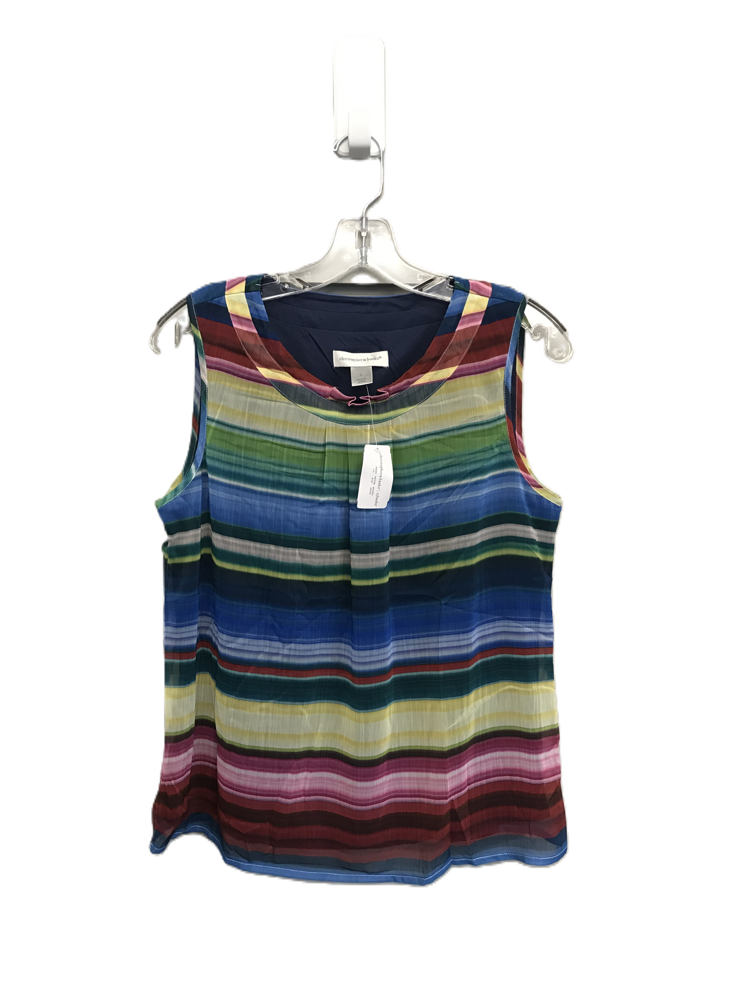 Multi-colored Top Sleeveless By Christopher And Banks, Size: S