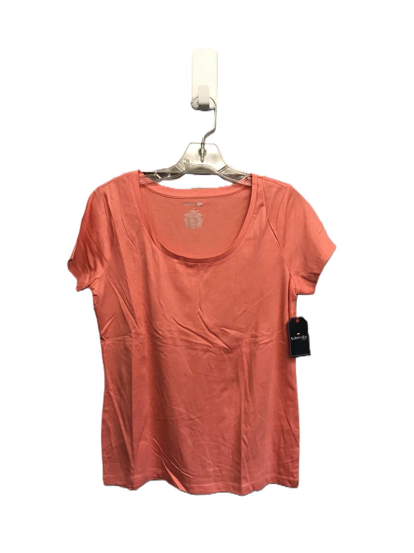 Peach Top Short Sleeve Basic By St Johns Bay, Size: M