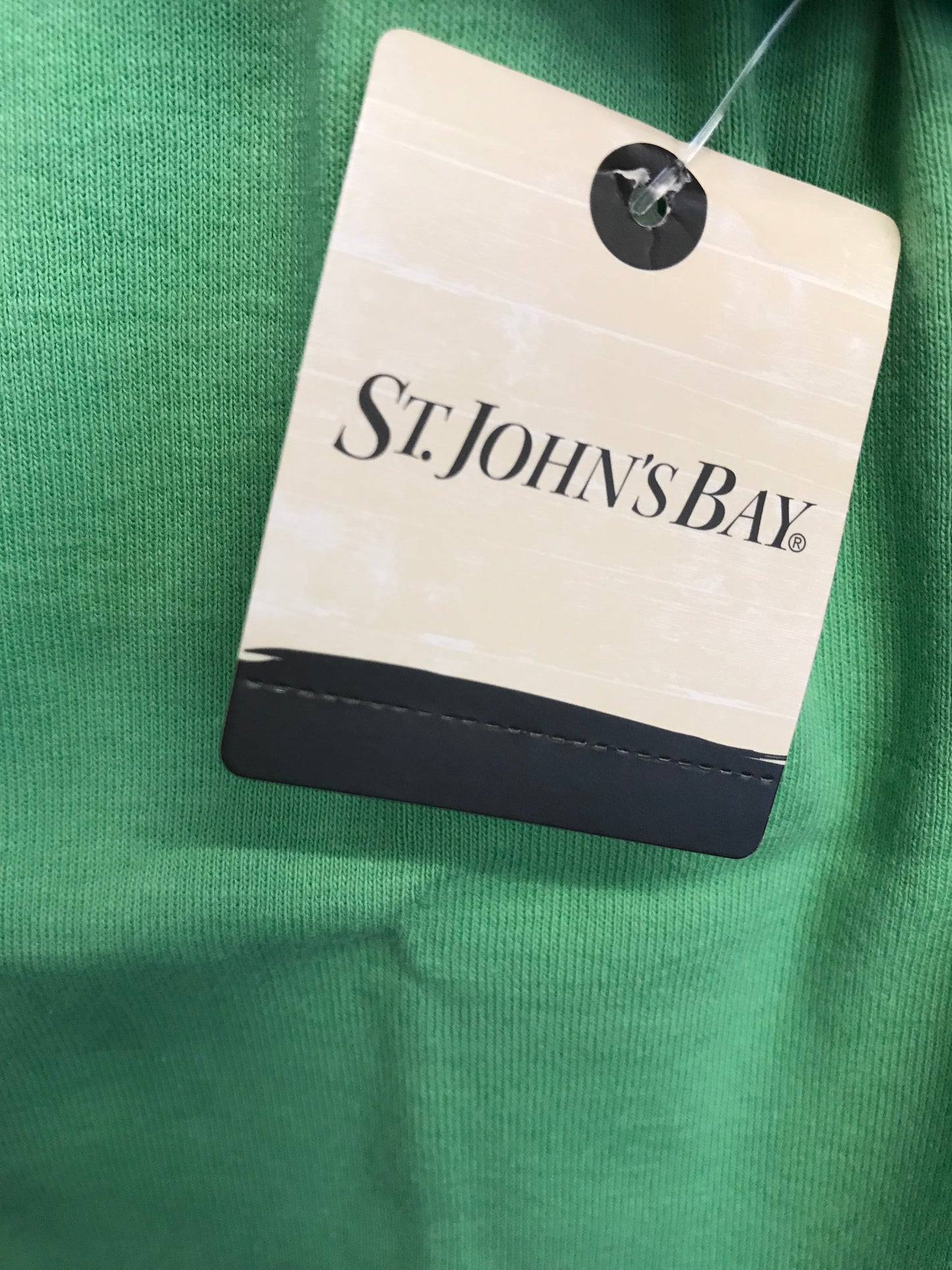 Green Top Short Sleeve Basic By St Johns Bay, Size: M