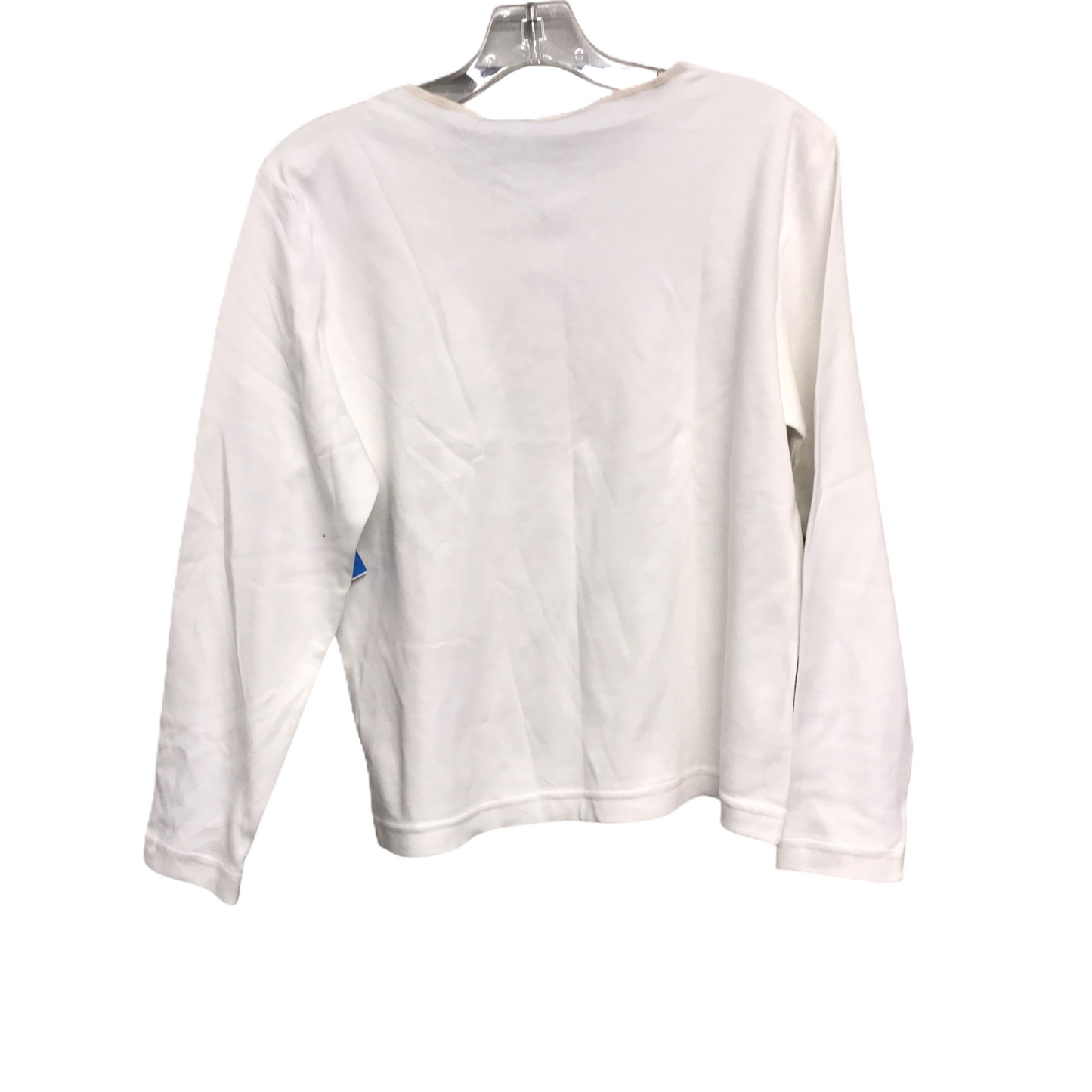 Top Long Sleeve Basic By Liz Claiborne In White, Size: S