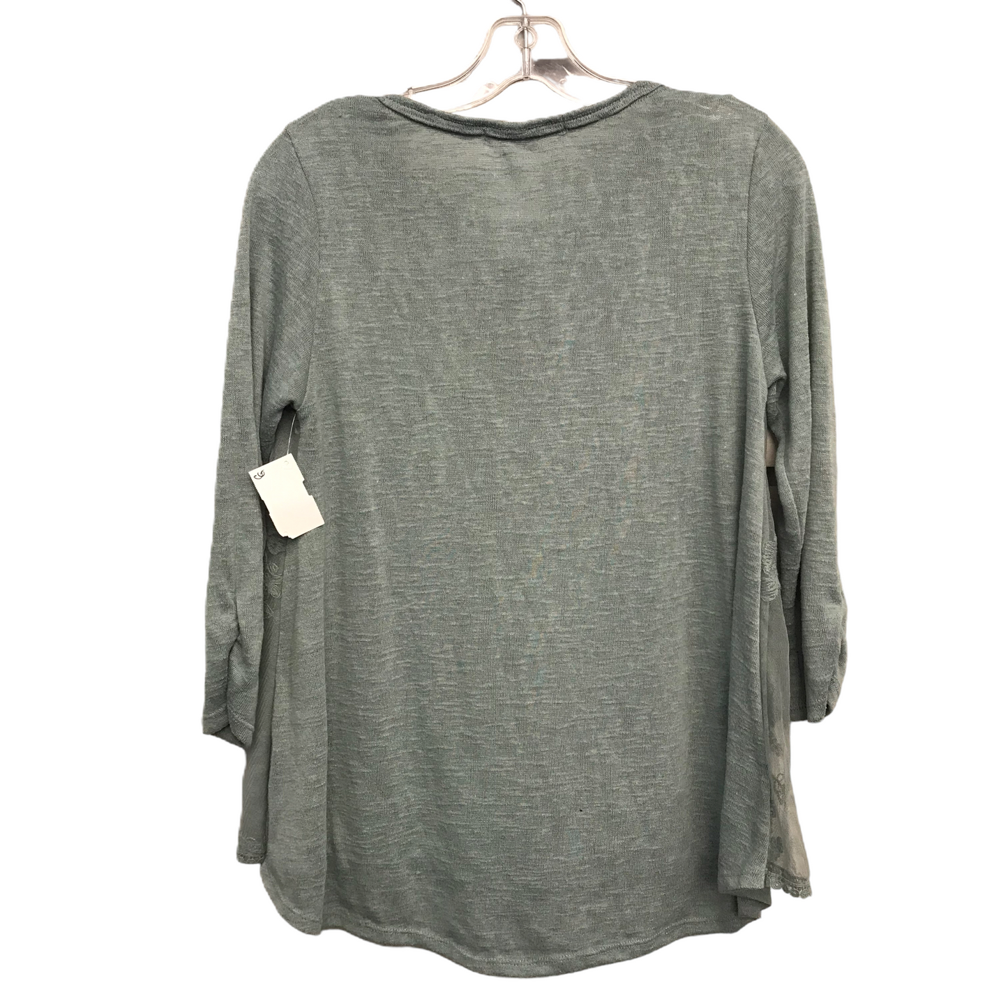 Top 3/4 Sleeve By Rewind In Green, Size: M