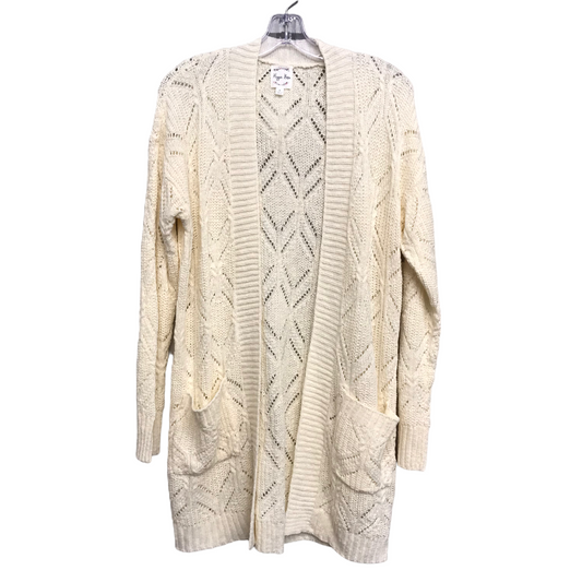 Sweater Cardigan By Hippie Rose In Cream, Size: L