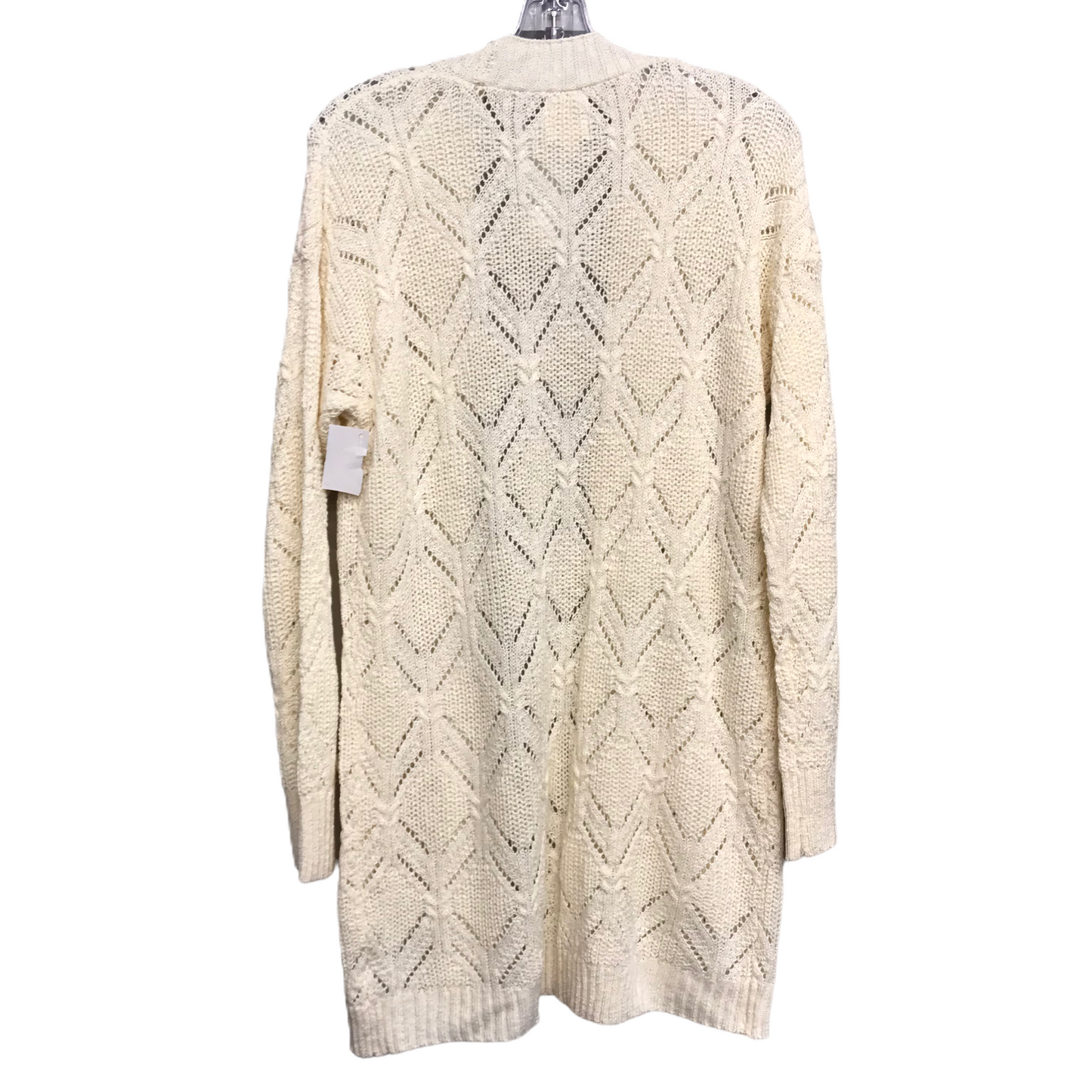 Sweater Cardigan By Hippie Rose In Cream, Size: L