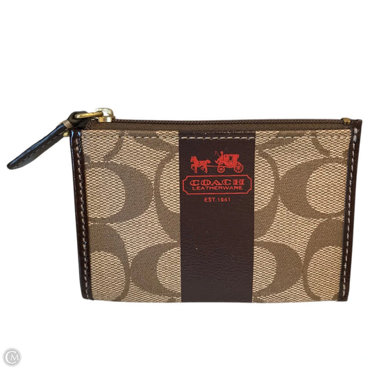Coin Purse Designer By Coach, Size: Small