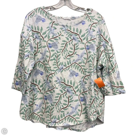 Top 3/4 Sleeve By Cynthia Rowley In White, Size: 2x