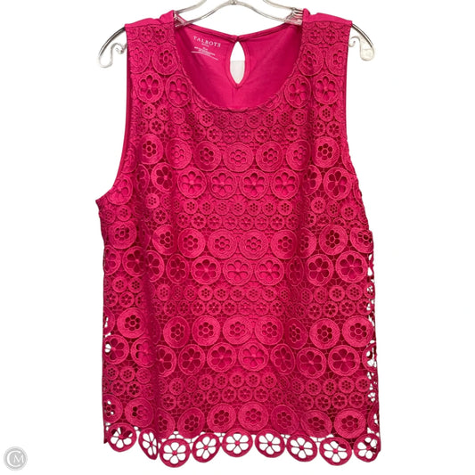 Top Sleeveless By Talbots In Pink, Size: Xlp