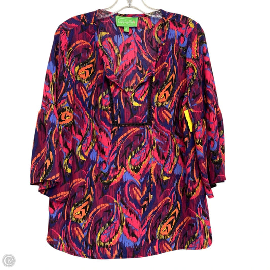 Top Long Sleeve By Pappagallo In Multi-colored, Size: M