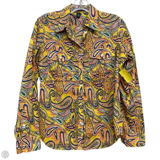 Top Long Sleeve By Lauren By Ralph Lauren In Multi-colored, Size: S