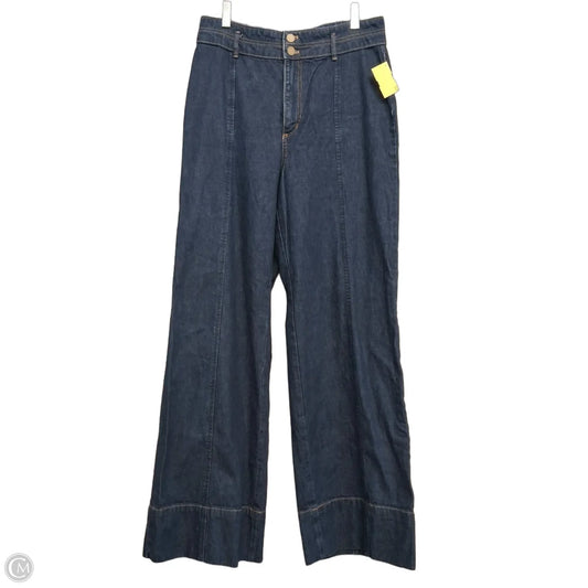 Jeans Wide Leg By Ann Taylor In Blue Denim, Size: 4