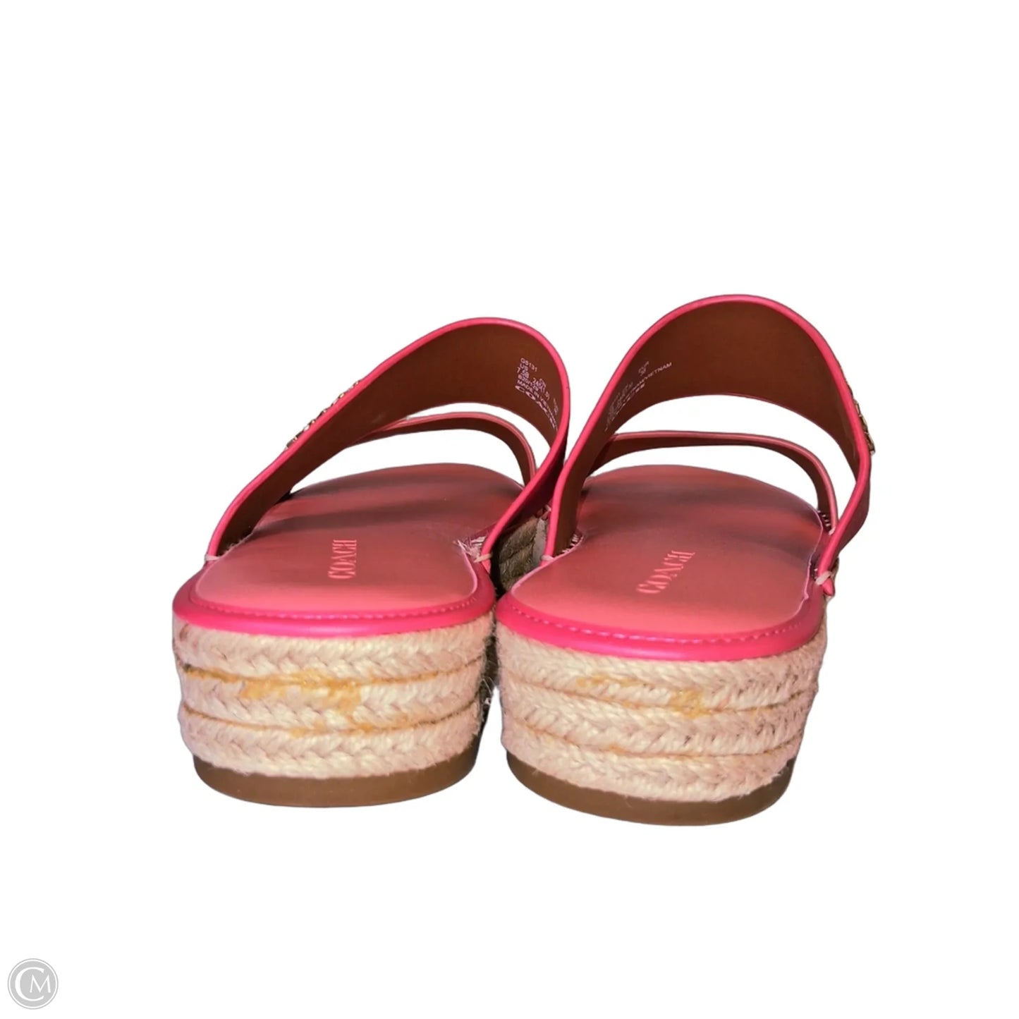 Sandals Designer By Coach In Pink, Size: 7.5