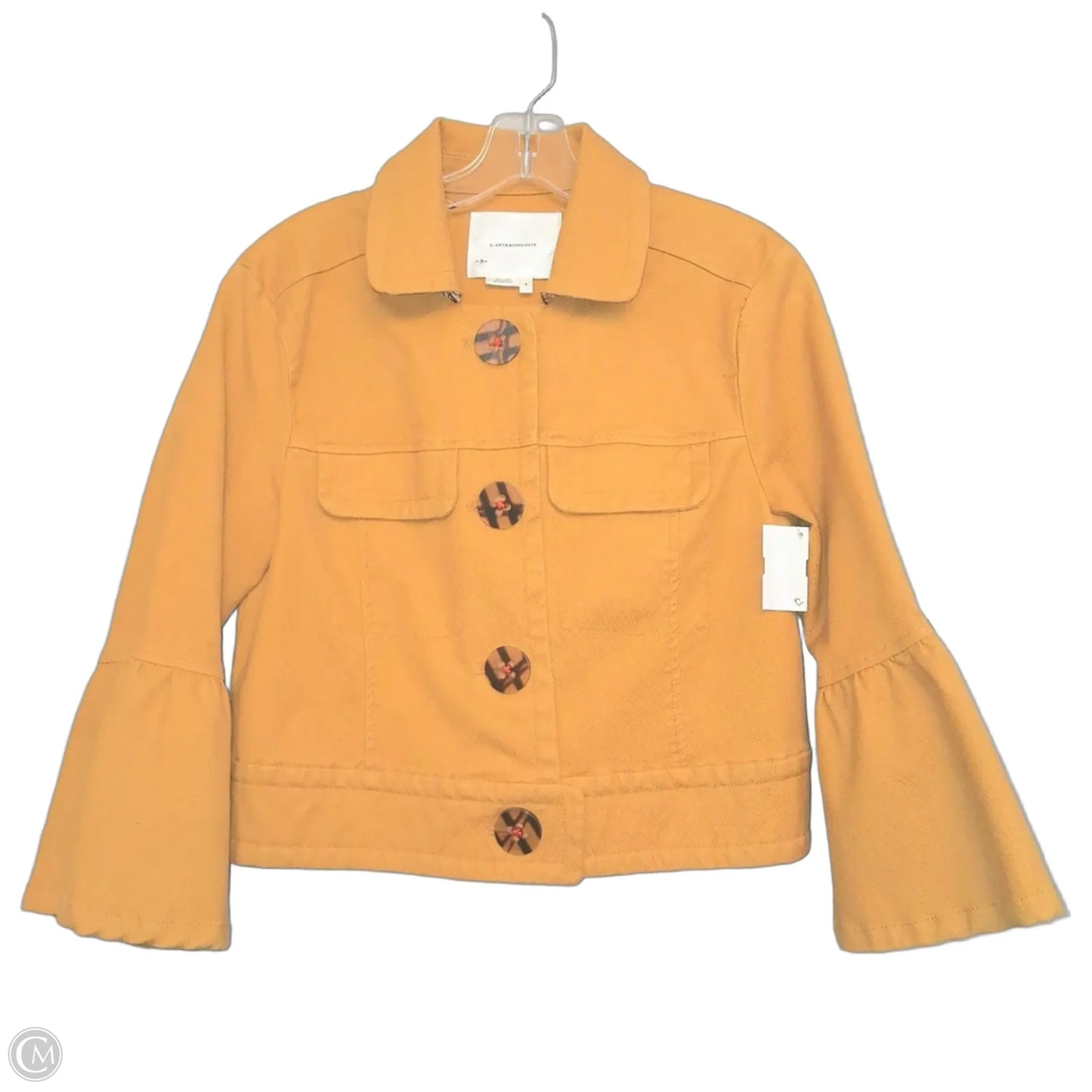 Jacket Denim By Anthropologie In Gold, Size: S