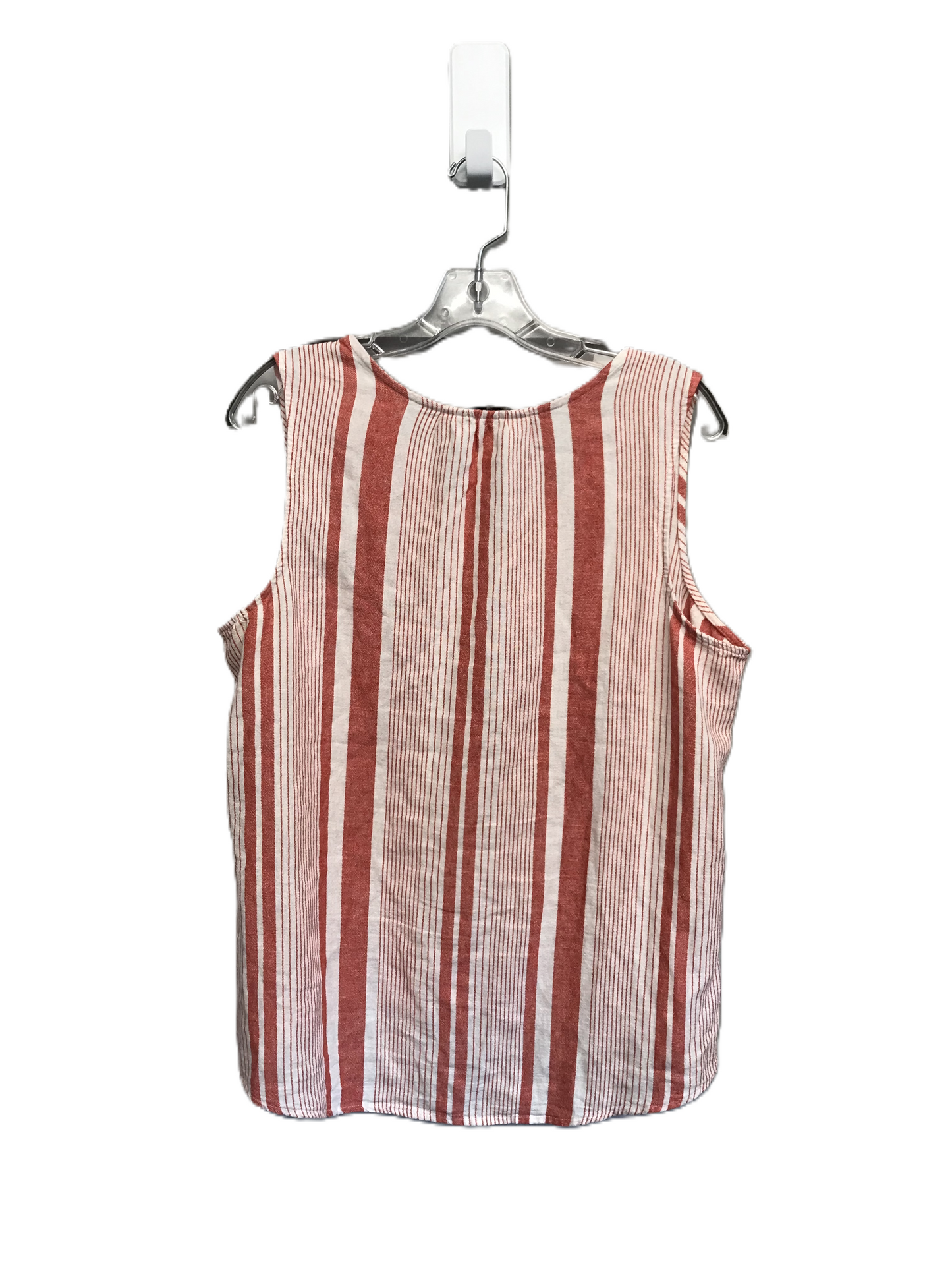 Red & White Top Sleeveless By Sonoma, Size: L