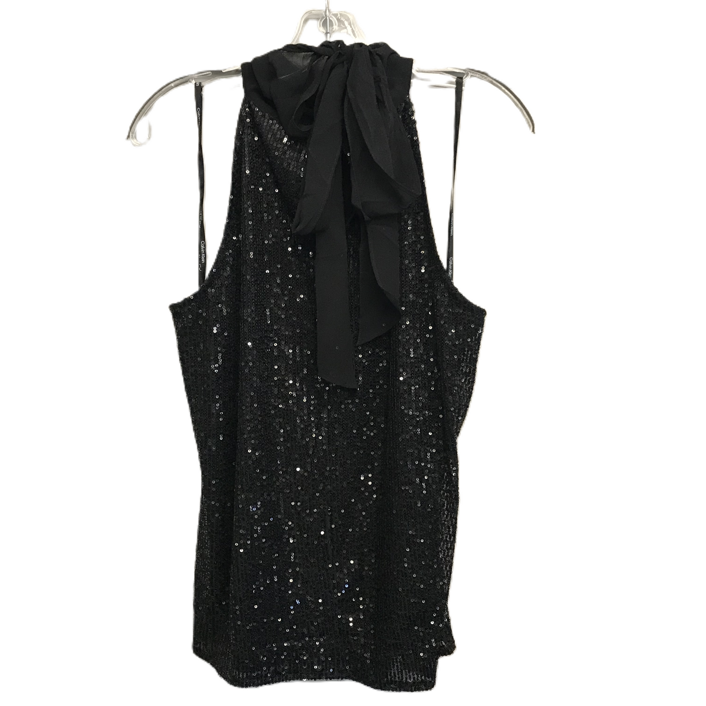 Black Top Sleeveless By Calvin Klein, Size: L