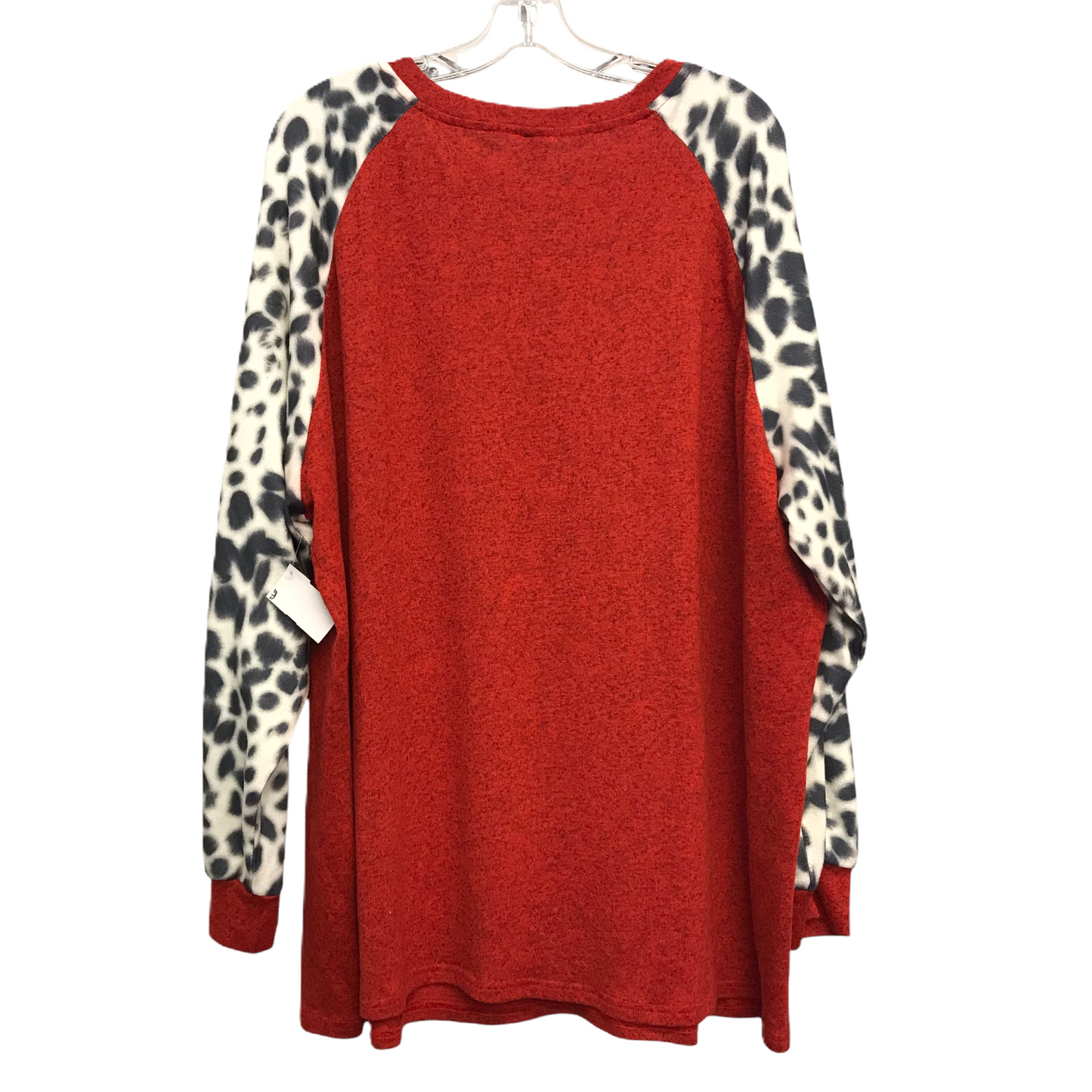 Top Long Sleeve By Emery Rose In Red, Size: 4x